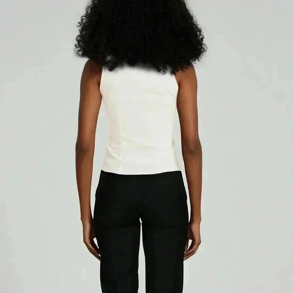 Apricot Casual Women's Summer Solid Color V-Neck Knotted Tank Top - Picture 2 of 6